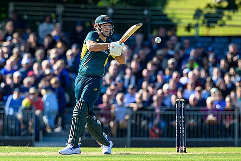 Scotland Vs Australia, 1st T20I: Australia's Mitchell Marsh plays a shot against Scotland
